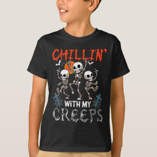 Chillin' mit meinen Creeps Halloween, drei Horror T-Shirt