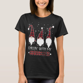 Chillin mit meinen Gnomen Buffalo Karierter Gnome  T-Shirt