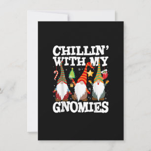 Chillin mit meinen Gnomen Funny Gnome Weihnachtspa Einladung