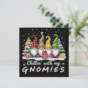 Chillin mit meinen Gnomen Weihnachtsfamilie Feiertagskarte