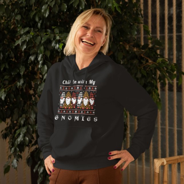 Chillin mit meinen Gnomies Funny Gnome Payamas Hoodie (Chillin with my Gnomies)