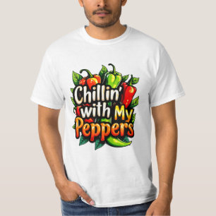 Chillin' mit meinen Paprikaschoten - Farbiger Chil T-Shirt