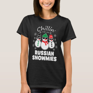 Chillin mit meinen russischen Schneemännern Weihna T-Shirt