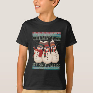 Chillin' mit meinen Schneemännern hässlich Weihnac T-Shirt