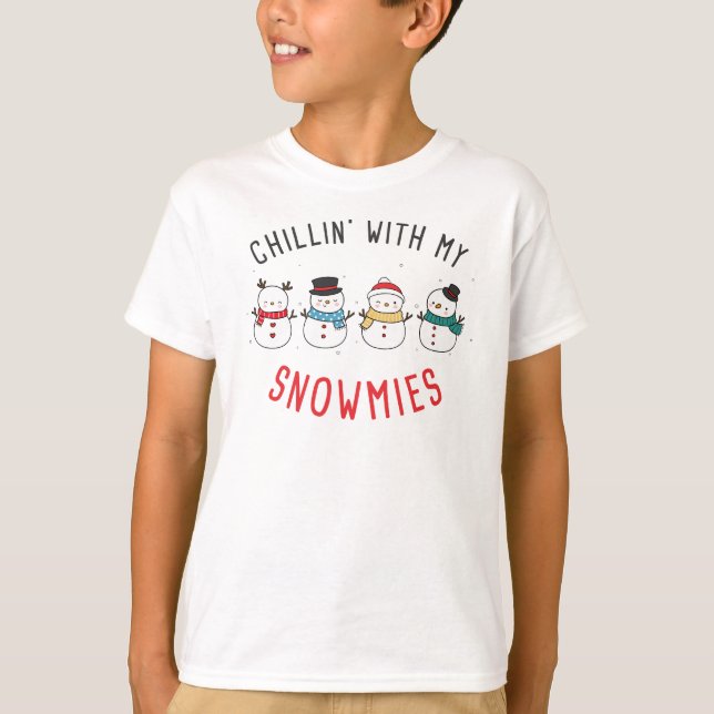 Chillin mit meinen Schneemassen - Alberne Weihnach T-Shirt (Vorderseite)