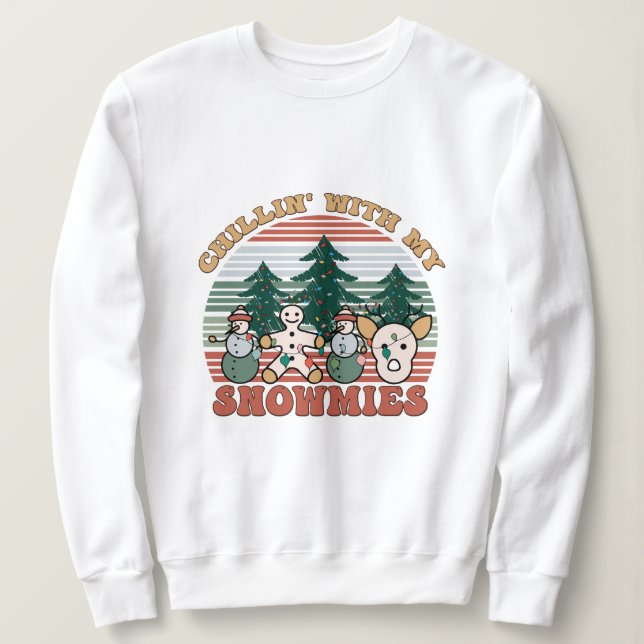 Chillin mit meinen Schneemassen Sweatshirt (Design vorne)