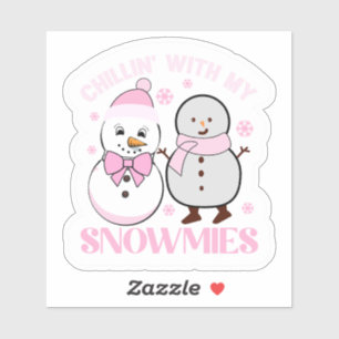 Chillin" mit meinen Schneemassen Winter Aufkleber