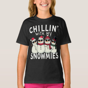 Chillin' mit meinen Snowmies Funny Snowman Weihnac T-Shirt