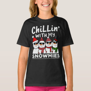 Chillin' mit meinen Snowmies Funny Snowman Weihnac T-Shirt