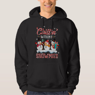 Chillin' mit meinen Snowmies Santa Snowman Scarf L Hoodie