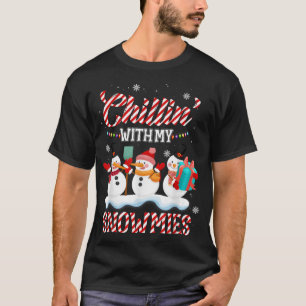 Chillin' mit meinen Snowmies Santa Snowman Scarf L T-Shirt