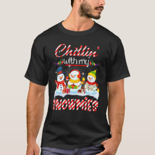 Chillin' mit meinen Snowmies Santa Snowman Scarf L T-Shirt