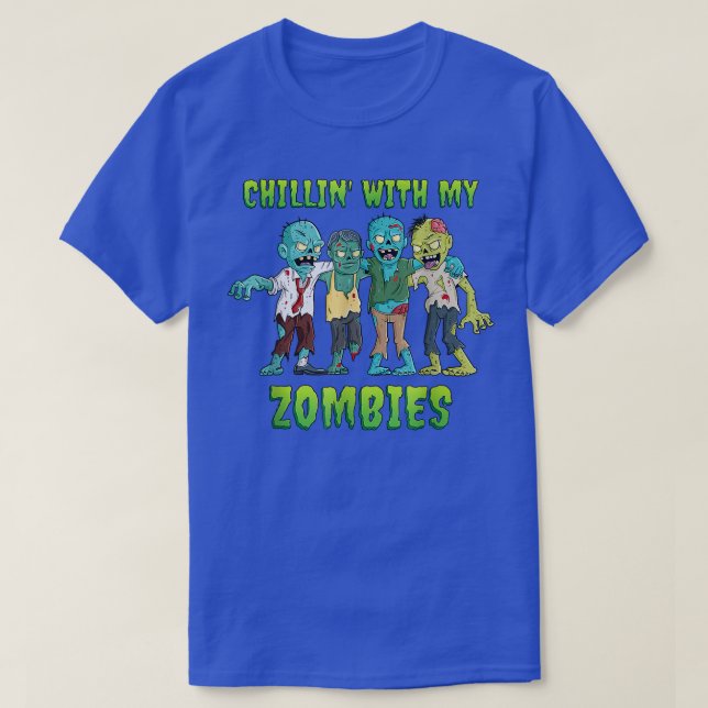 Chillin mit meinen Zombies Halloween Boys Funny T-Shirt (Design vorne)