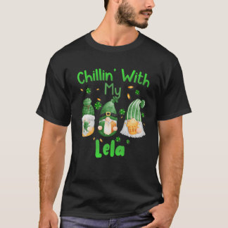 Chillin mit meiner Lela Green Kariert Gnomes St Pa T-Shirt