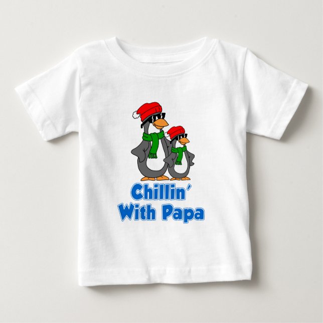 Chillin mit Papa Baby T-shirt (Vorderseite)