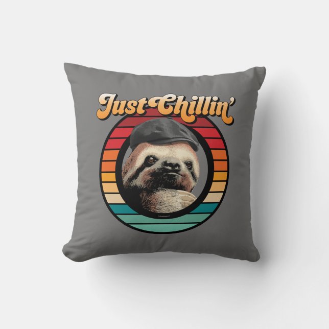 Chillin’ Sloth Kissen (Vorderseite)