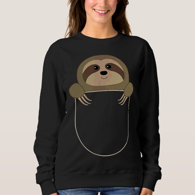 Chillin Sloth Pocket Sweatshirt (Vorderseite)