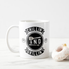 Chillin und Grillin Funny Outdoorsommer GRILLEN Kaffeetasse