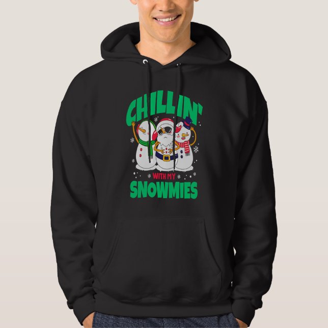 Chillin with My Snowmies  Matching Family Hoodie (Vorderseite)