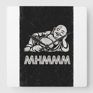 Chilling Buddha MHMM Wall Clock Quadratische Wanduhr