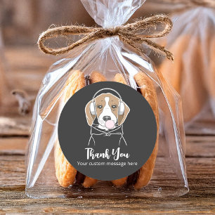 Chilling Dog Bubblegum Niedlich Funny Beagle Viele Runder Aufkleber