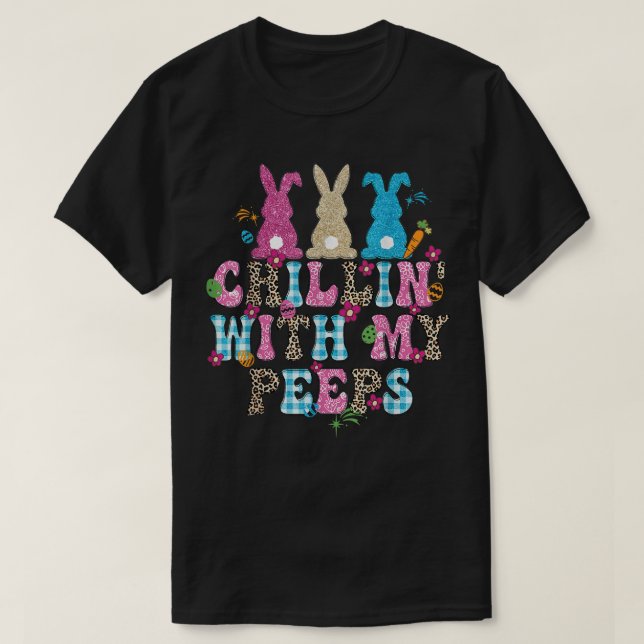 Chilling' mit meinen Pieps Bunny Rabbit Leopard Ka T-Shirt (Design vorne)