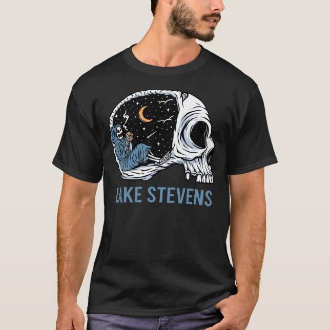 Chilling Skeleton Lake Stevens T-Shirt (Vorderseite)