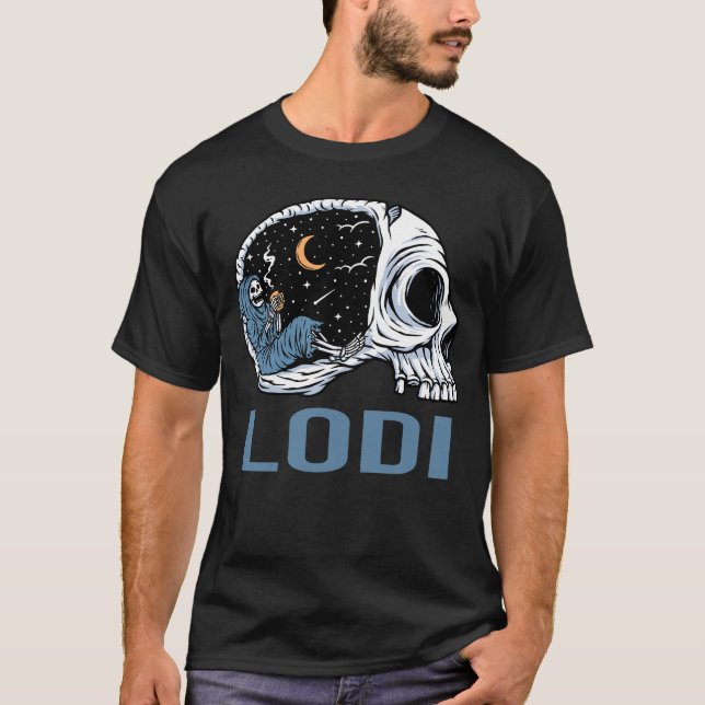 Chilling Skeleton - Lodi T-Shirt (Vorderseite)