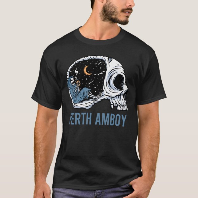 Chilling Skeleton - Perth Amboy T-Shirt (Vorderseite)