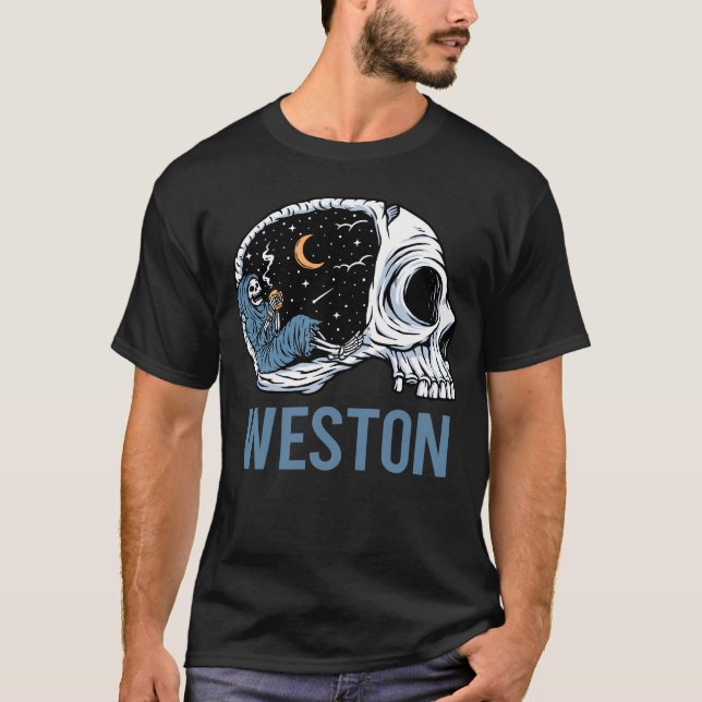 Chilling Skeleton - Weston T-Shirt (Vorderseite)