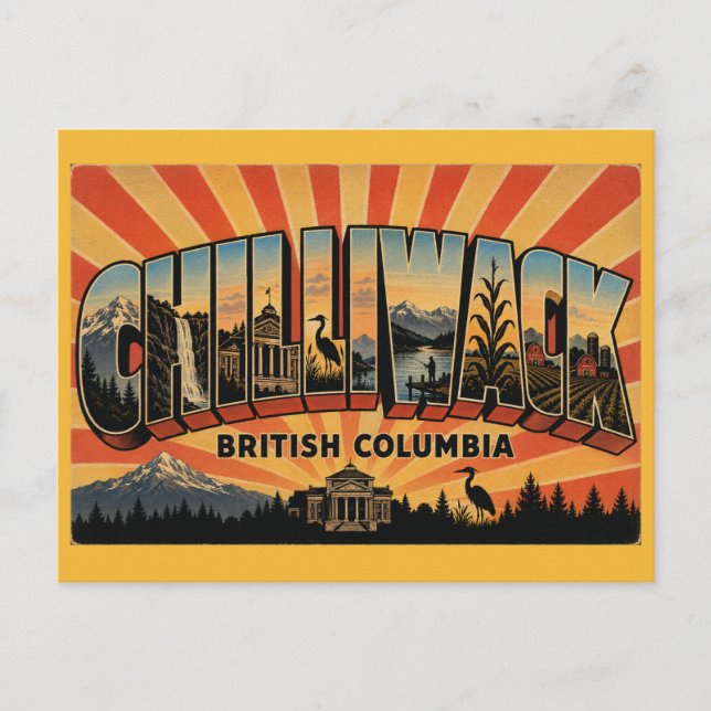 Chilliwack BC Valley Gateway Postkarte (Vorderseite)