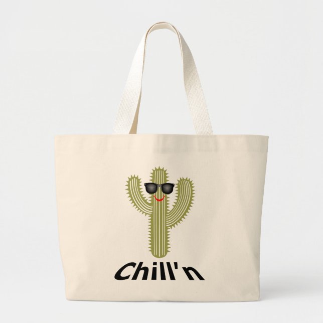 Chill'n Cactus Design - Jumbo-Tasche Jumbo Stoffbeutel (Vorne)