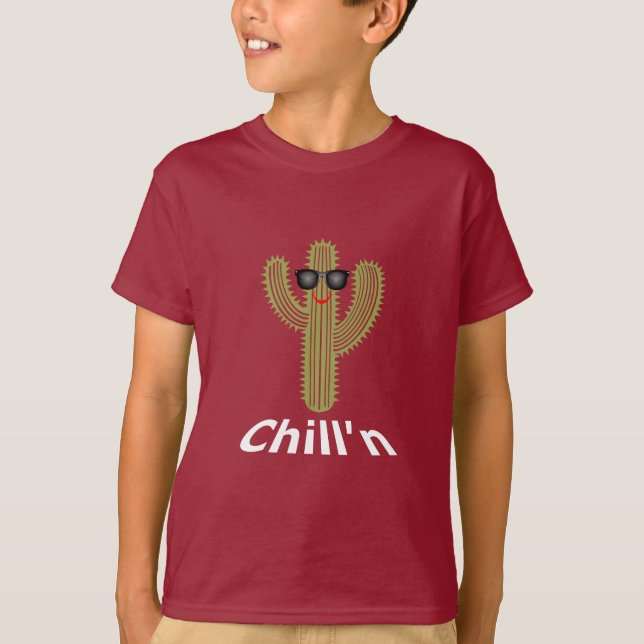 Chill'n Cactus Design - Kids' Basic T - Shirt (Vorderseite)