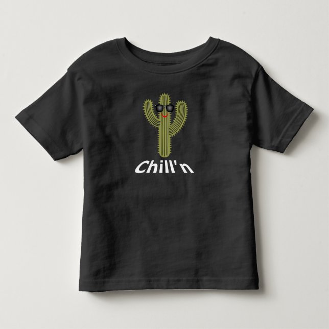 Chill'n Cactus Design - Kleinkind Fine Jersey T-Sh T-shirt (Vorderseite)