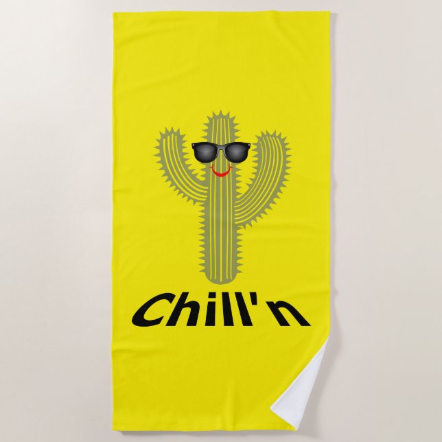 Chill'n Cactus Design - Strandtuch (Vorderseite)