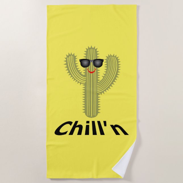 Chill'n Cactus Design - Strandtuch (Vorderseite)