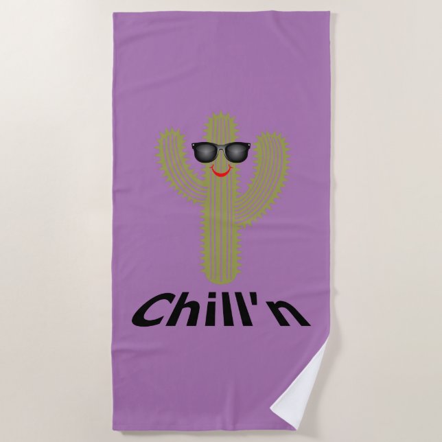 Chill'n Cactus Design - Strandtuch (Vorderseite)