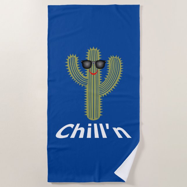 Chill'n Cactus Design - Strandtuch (Vorderseite)