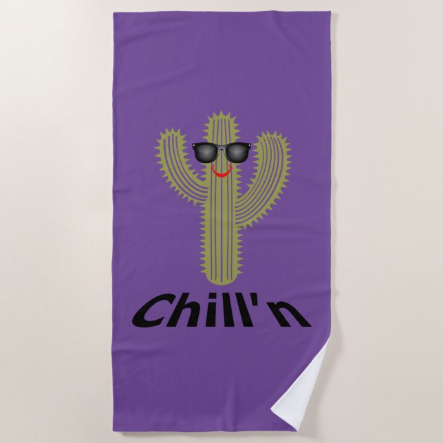 Chill'n Cactus Design - Strandtuch (Vorderseite)