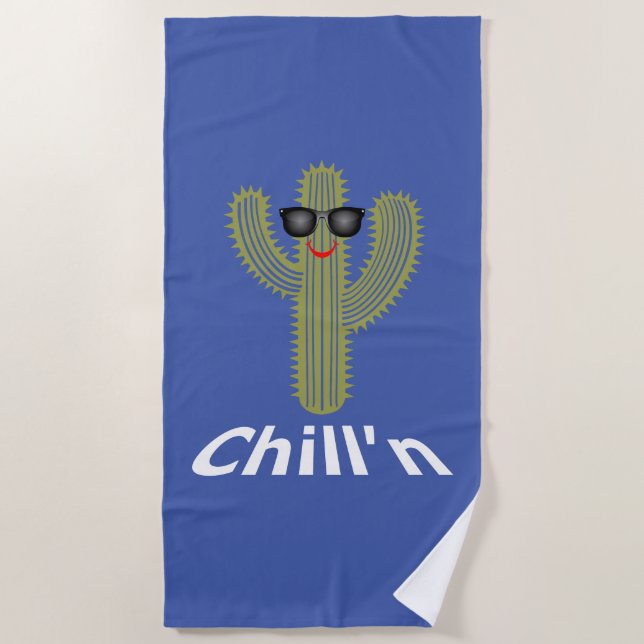 Chill'n Cactus Design - Strandtuch (Vorderseite)