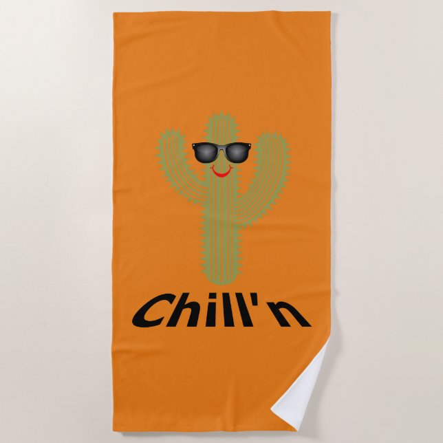 Chill'n Cactus Design - Strandtuch (Vorderseite)