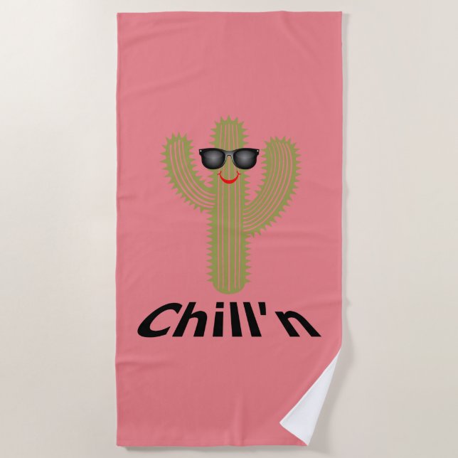 Chill'n Cactus Design - Strandtuch (Vorderseite)