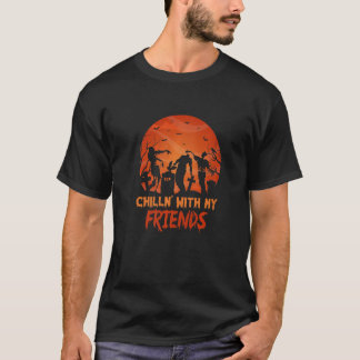 Chilln With My Friends Happy Halloween T-Shirt