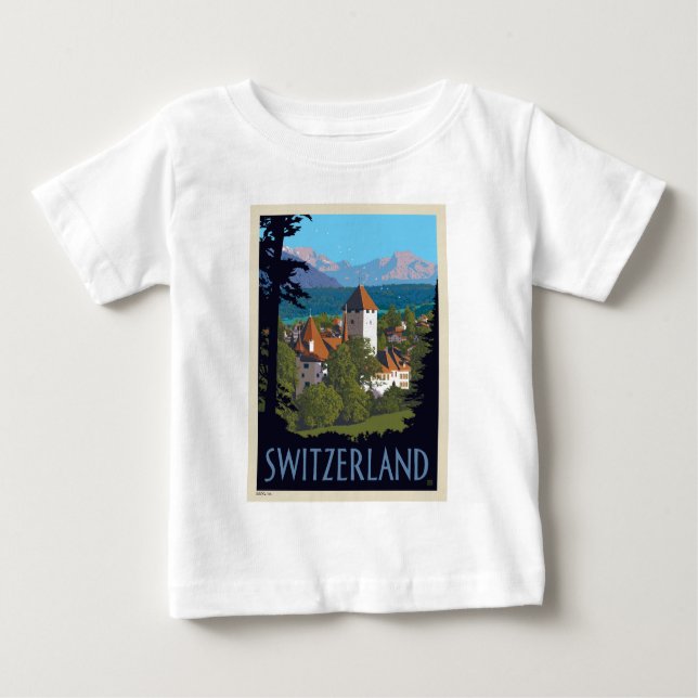 Chillon Castle | Schweiz Baby T-shirt (Vorderseite)