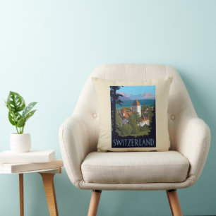 Chillon Castle   Schweiz Kissen