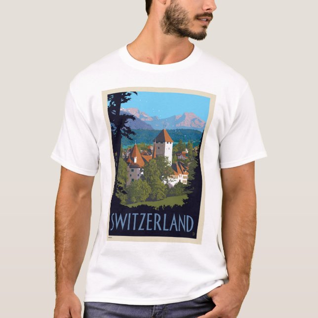 Chillon Castle | Schweiz T-Shirt (Vorderseite)