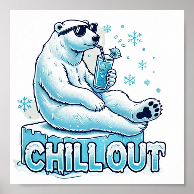 Chillout! Digitaler Download - Perfekt für DTF Pri Poster (Vorne)