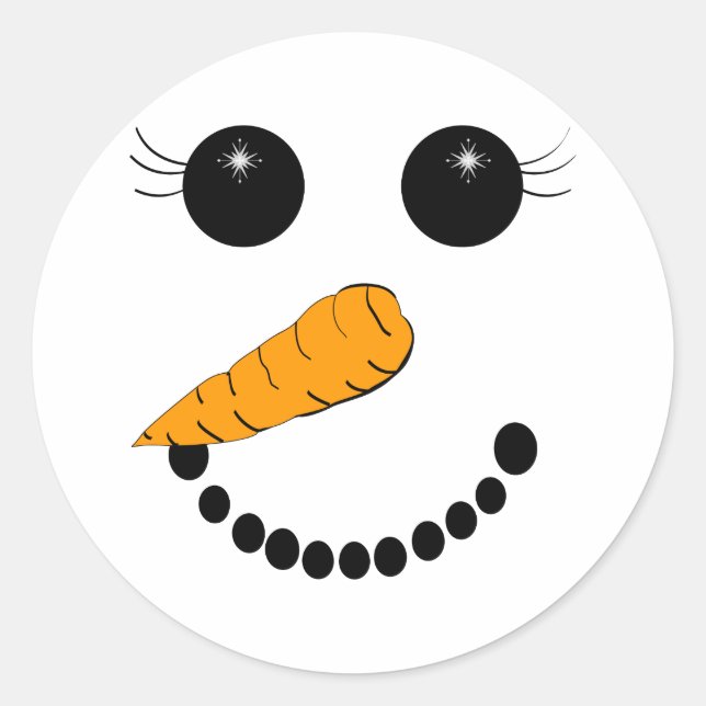 Chilly Face Runder Aufkleber (Vorderseite)