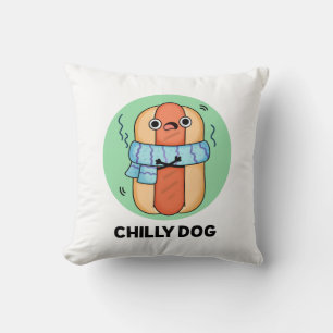Chilly Hund Funny Chili Hot Dog Puff Kissen