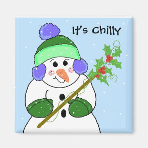 Chilly Snowman Magnet